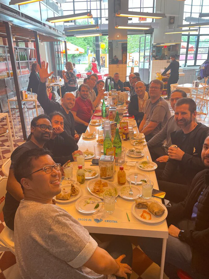 Team lunch after the event